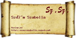 Szám Szabella névjegykártya